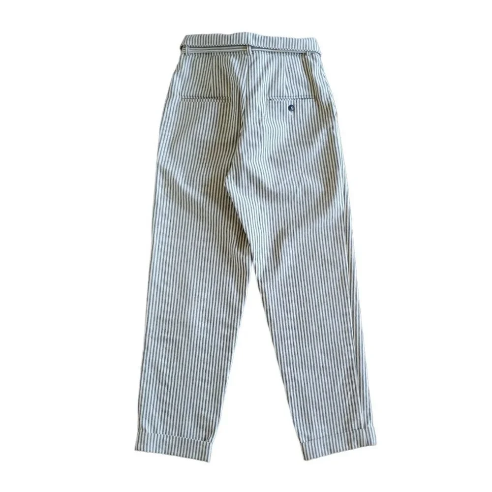 Reformation Striped Fisher High Waisted Paper bag Pants Size 2